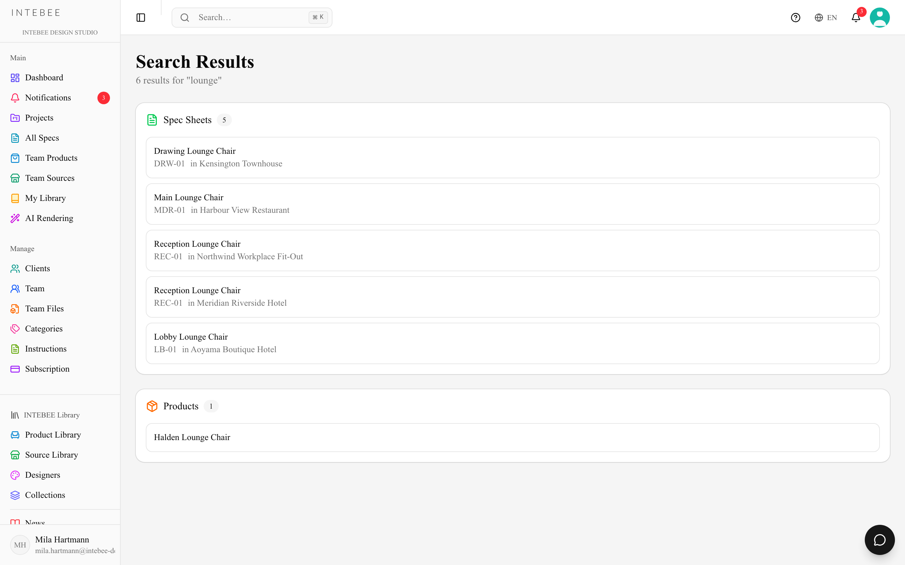 The full search results page opened from the palette
