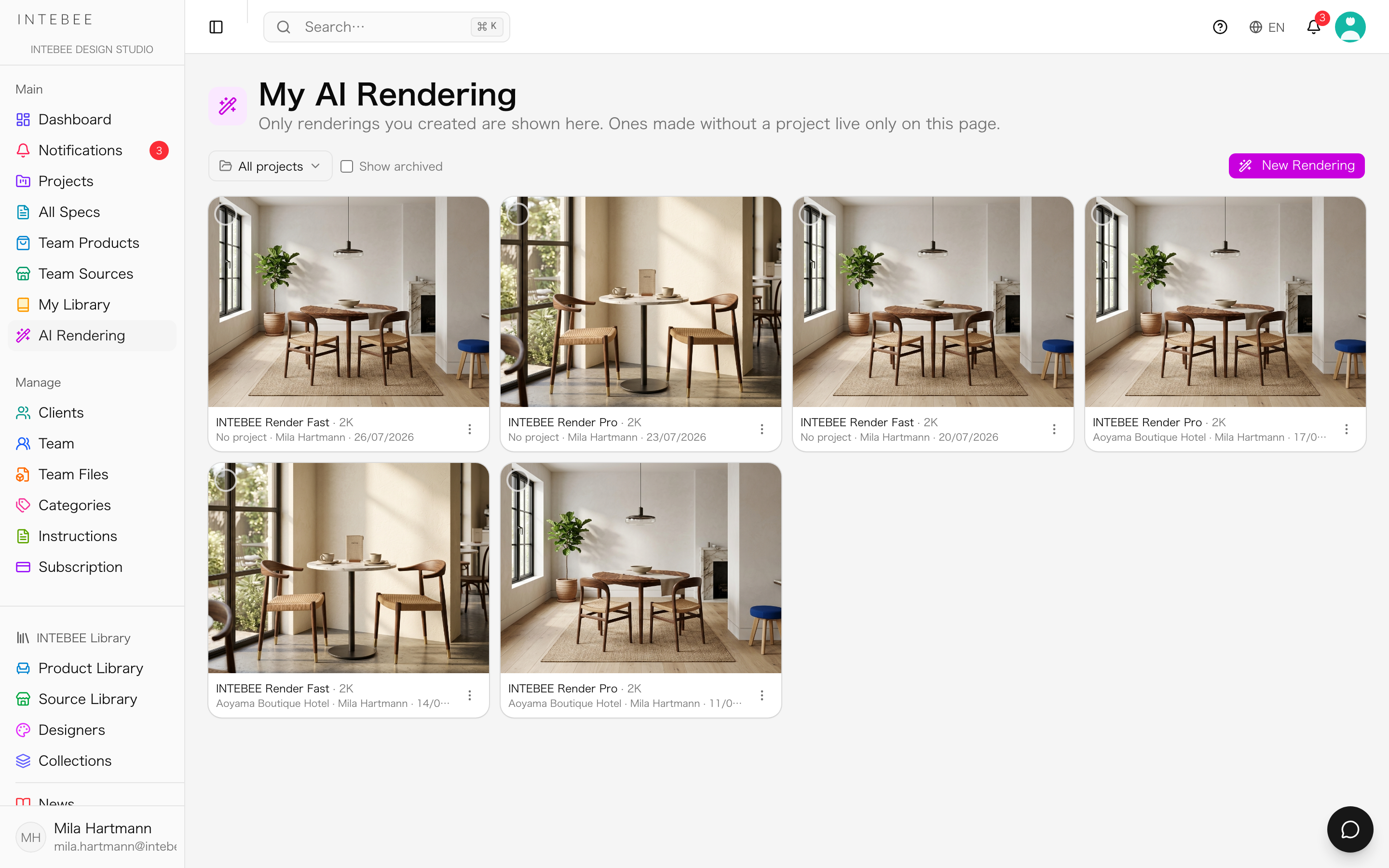 AI Interior Rendering