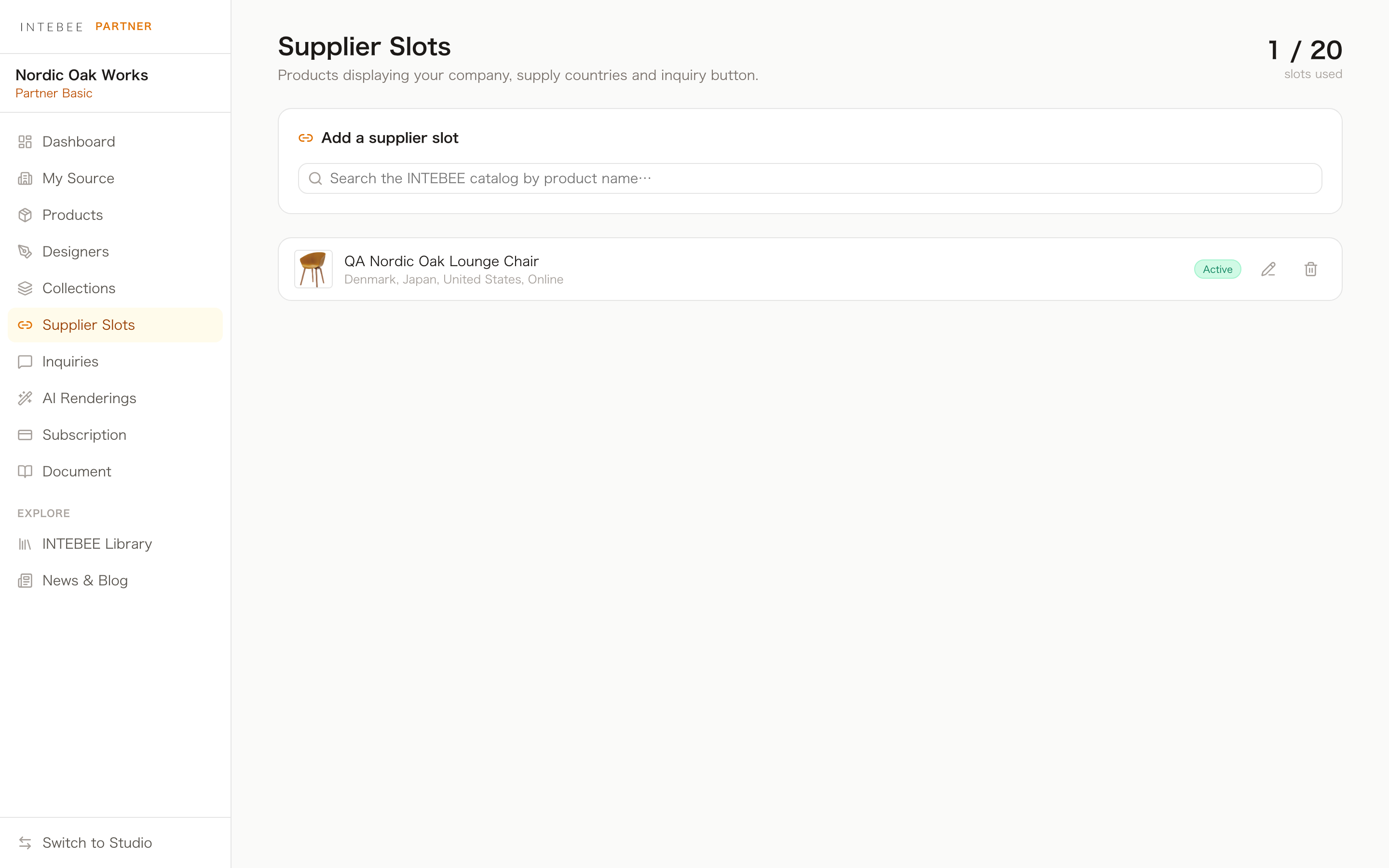 Supplier slot manager