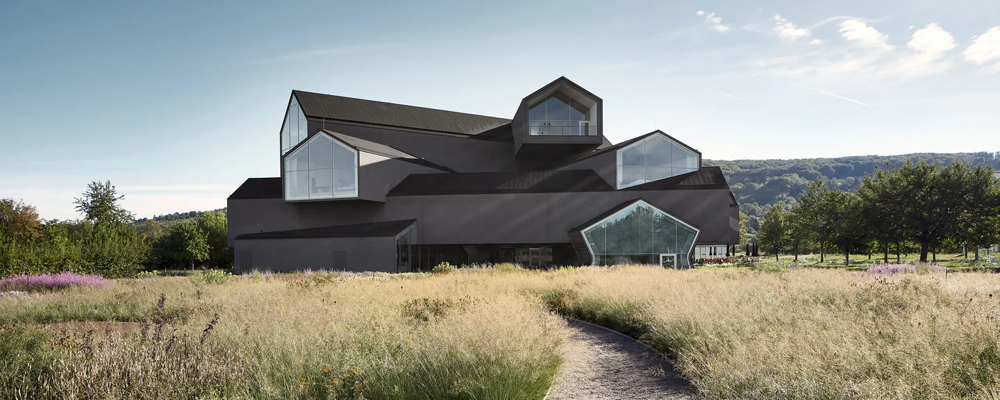 VitraHaus building seen across a meadow