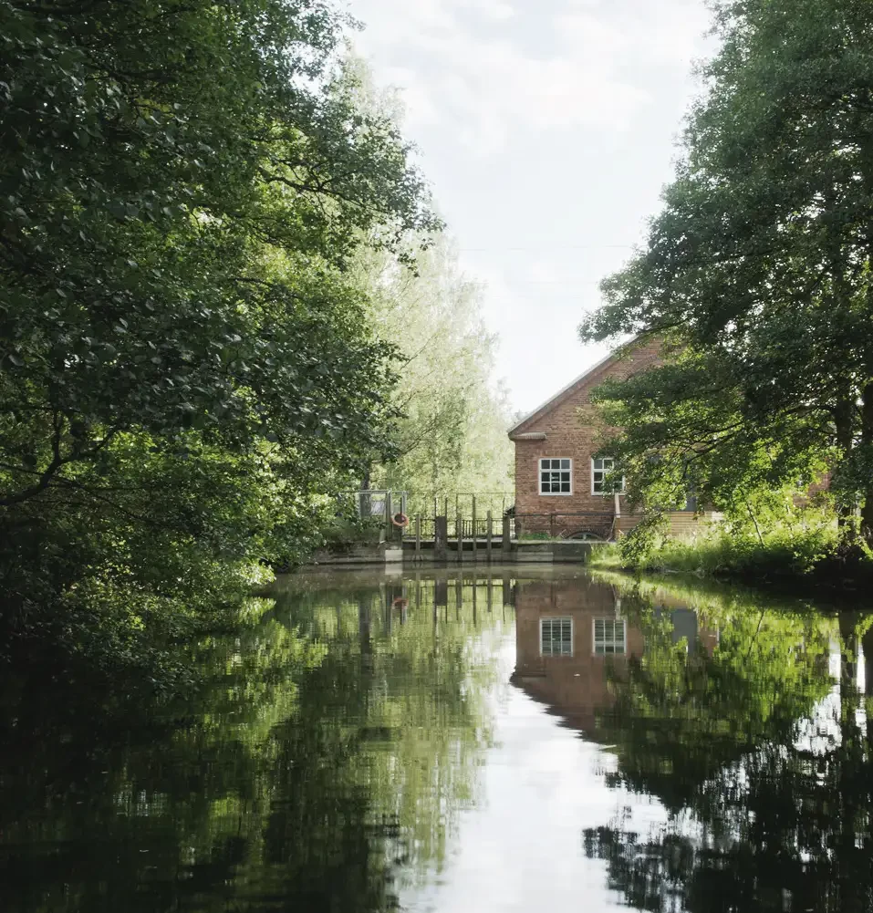 Fiskars river beside the old ironworks village where Nikari's workshop sits