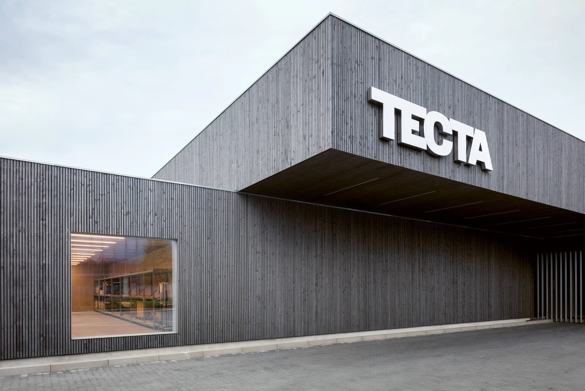 Tecta building with company lettering