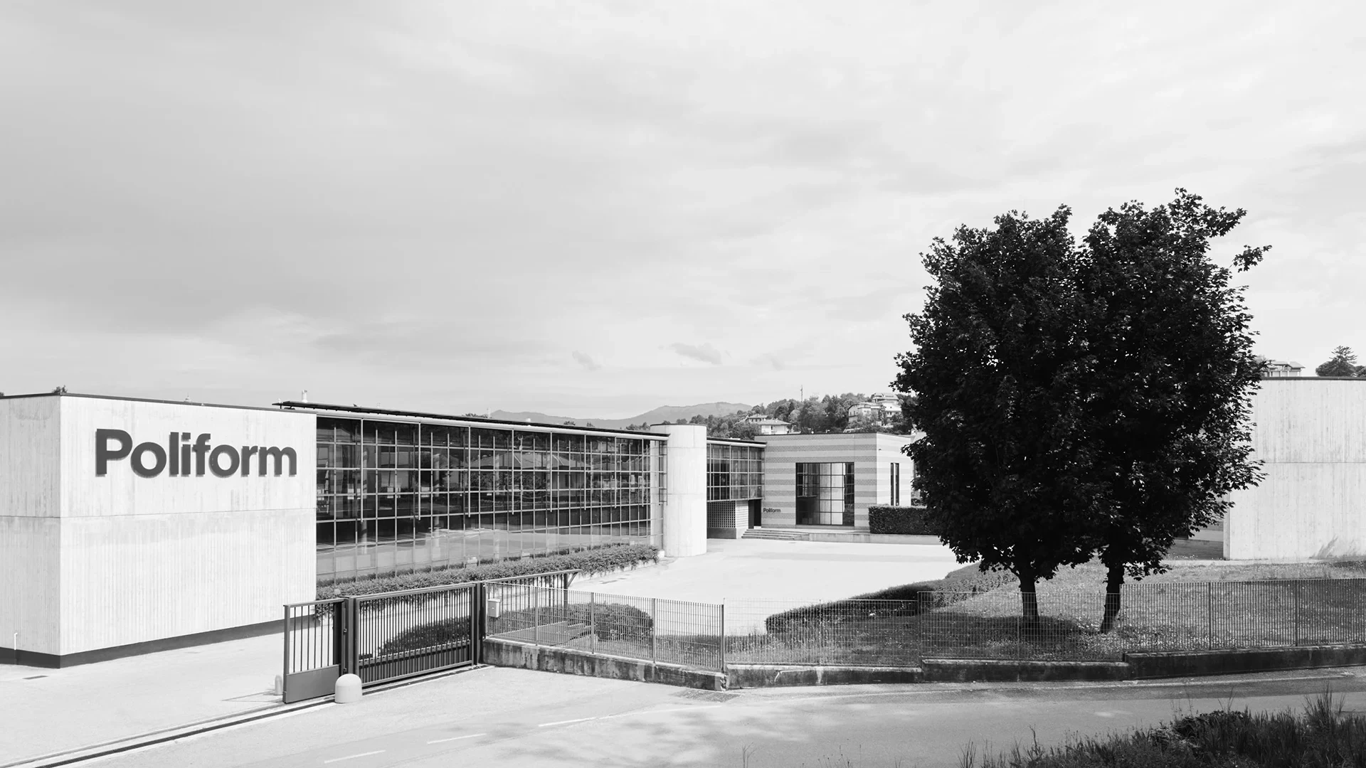 Poliform headquarters building with company sign