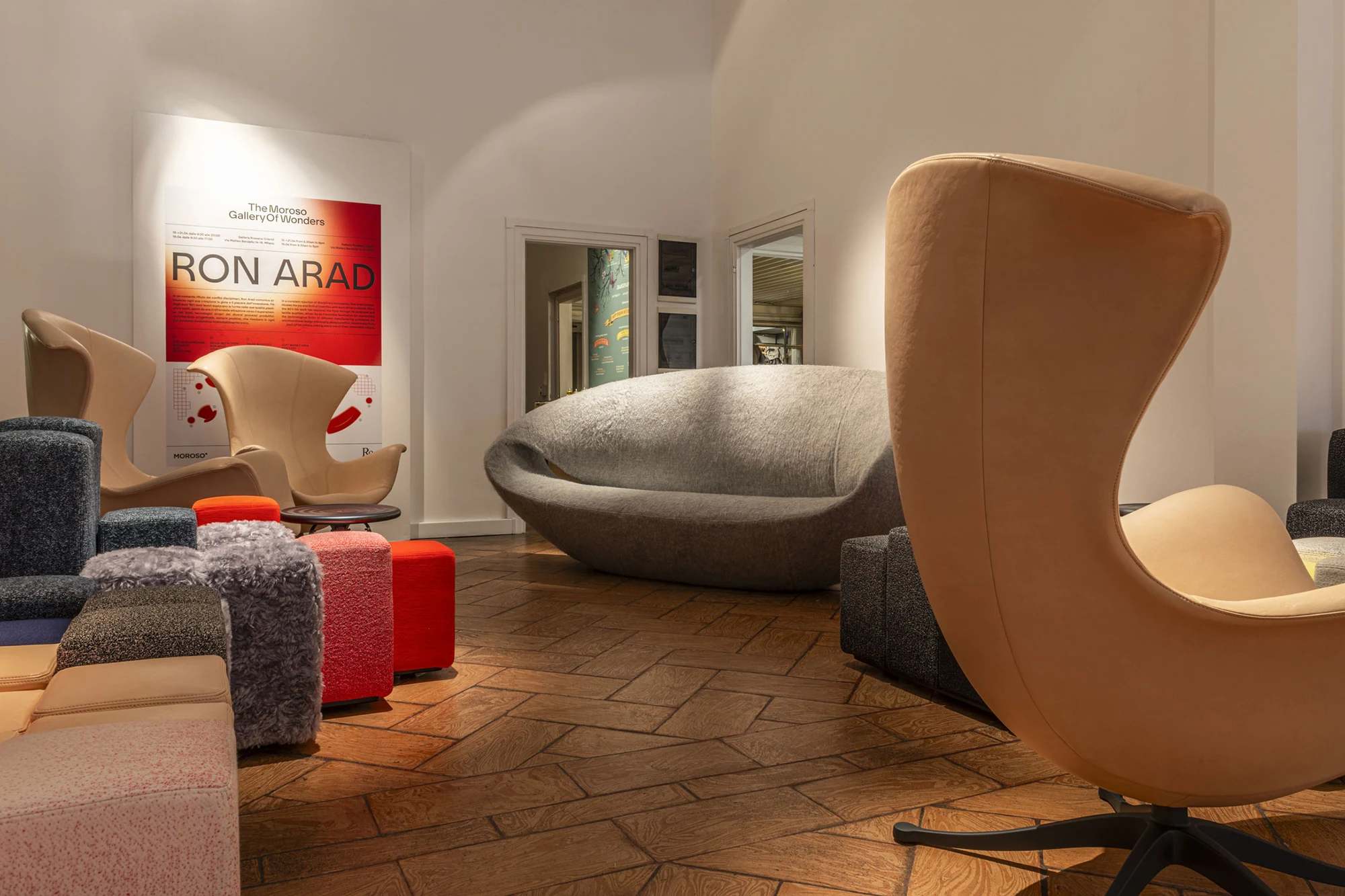Moroso installation at Galleria Rossana Orlandi, Milan Design Week 2024