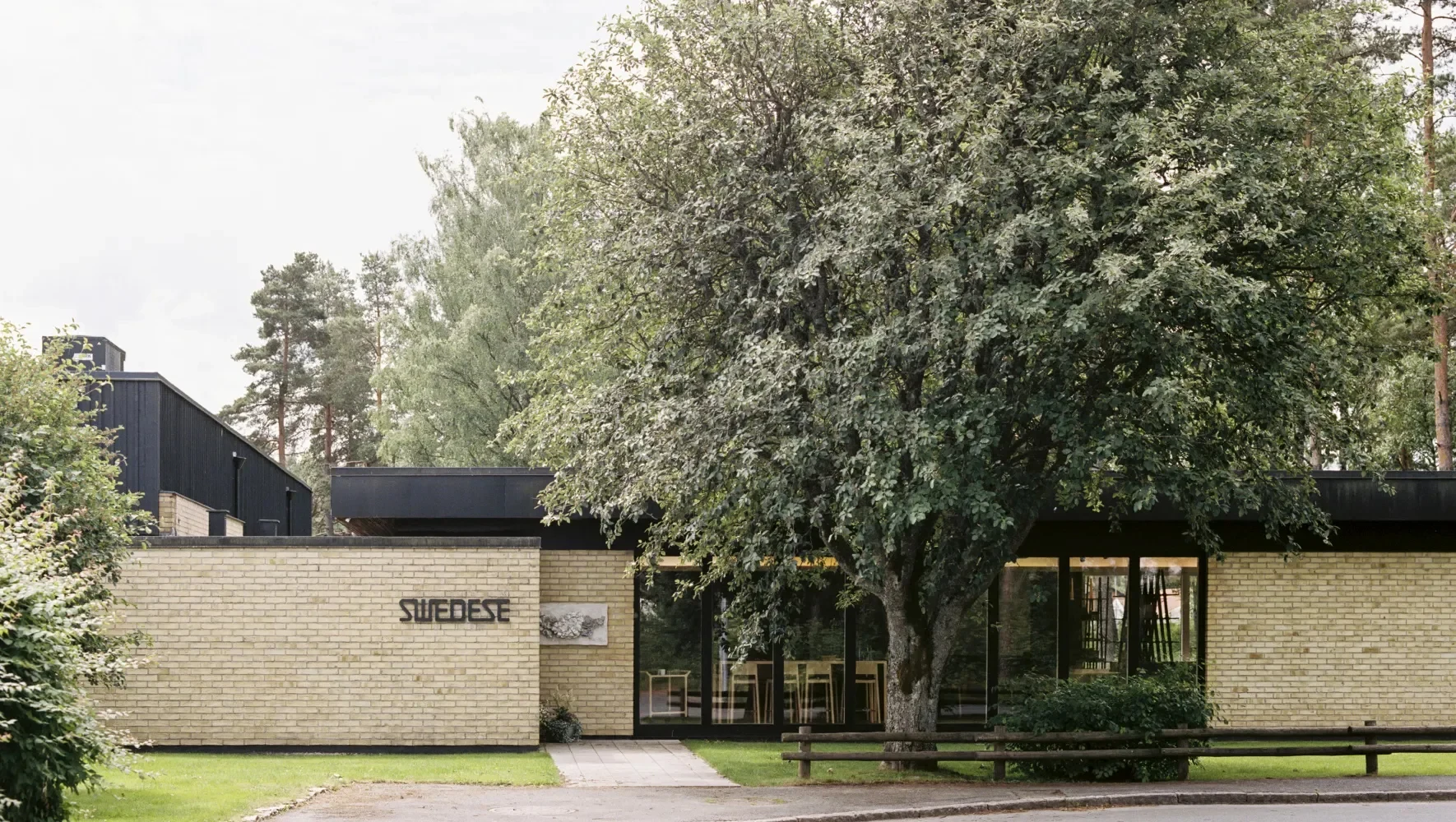 Swedese building exterior with company sign
