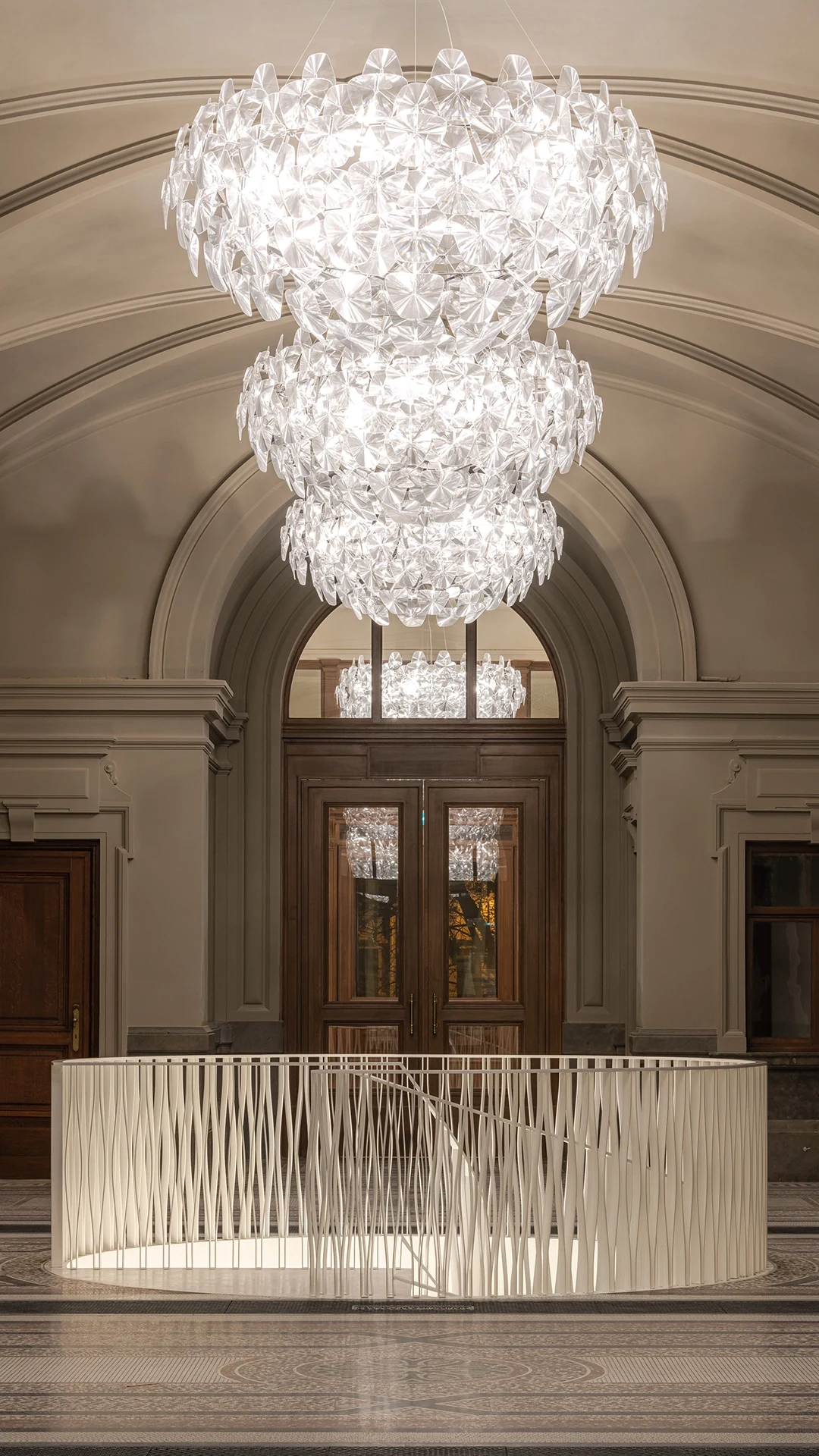 Luceplan Hope suspension lamps in the Royal Museum of Fine Arts Antwerp (KMSKA)