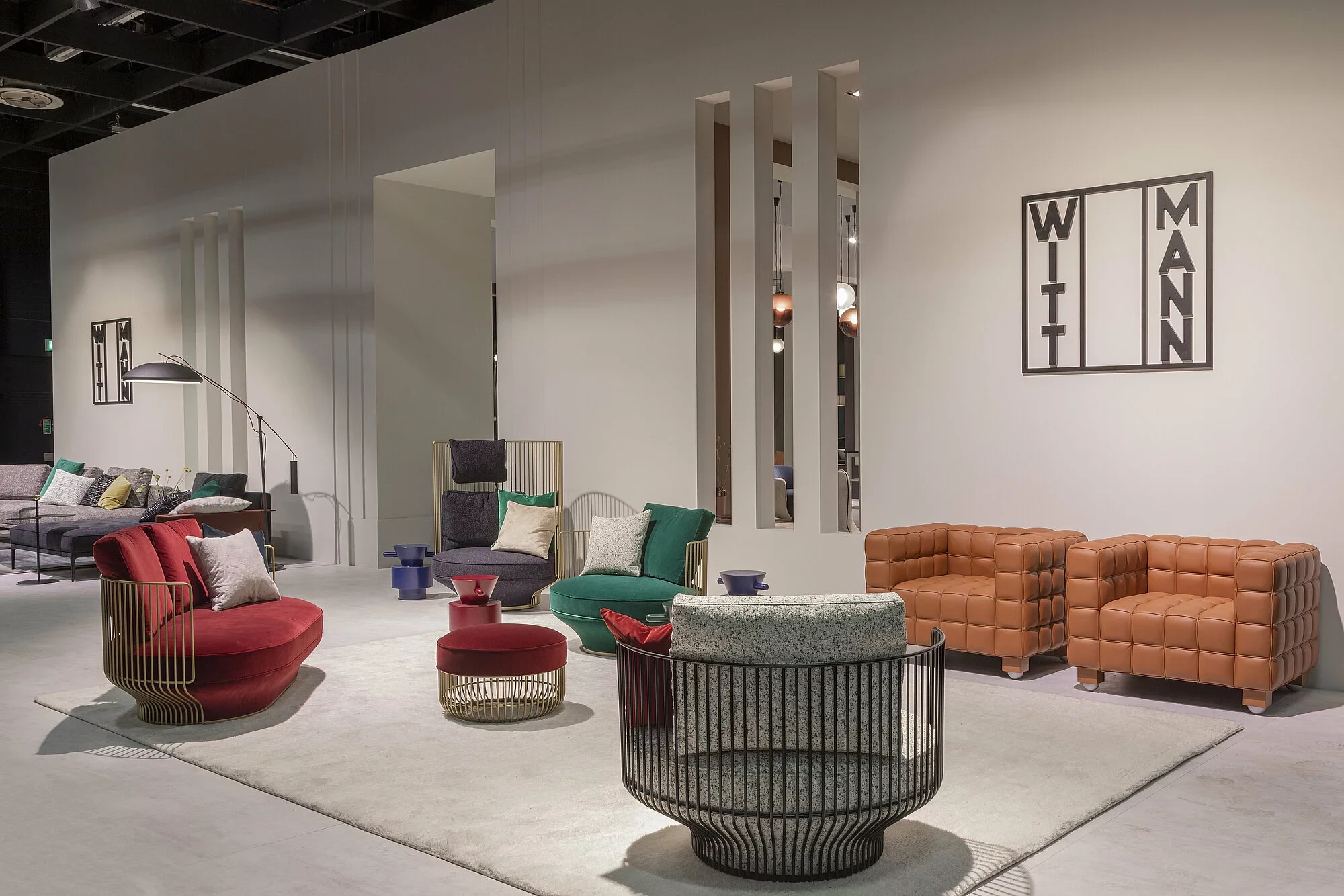 Wittmann exhibition space with armchairs and sofas