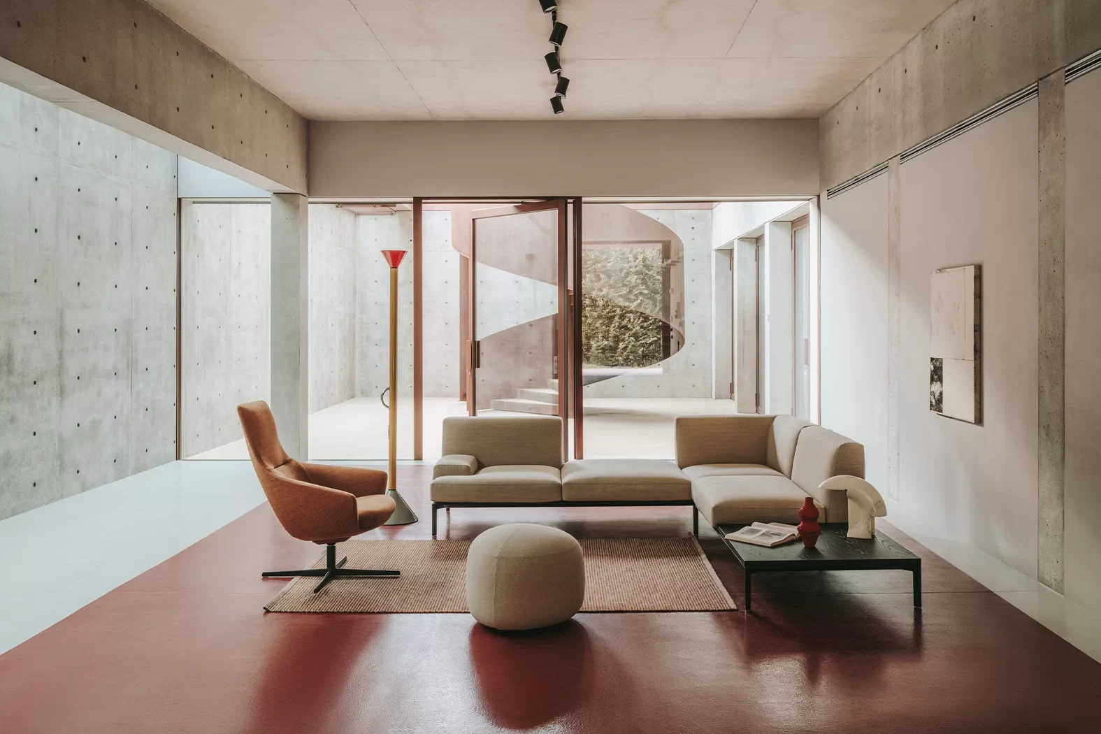 Lapalma lounge seating in a concrete interior