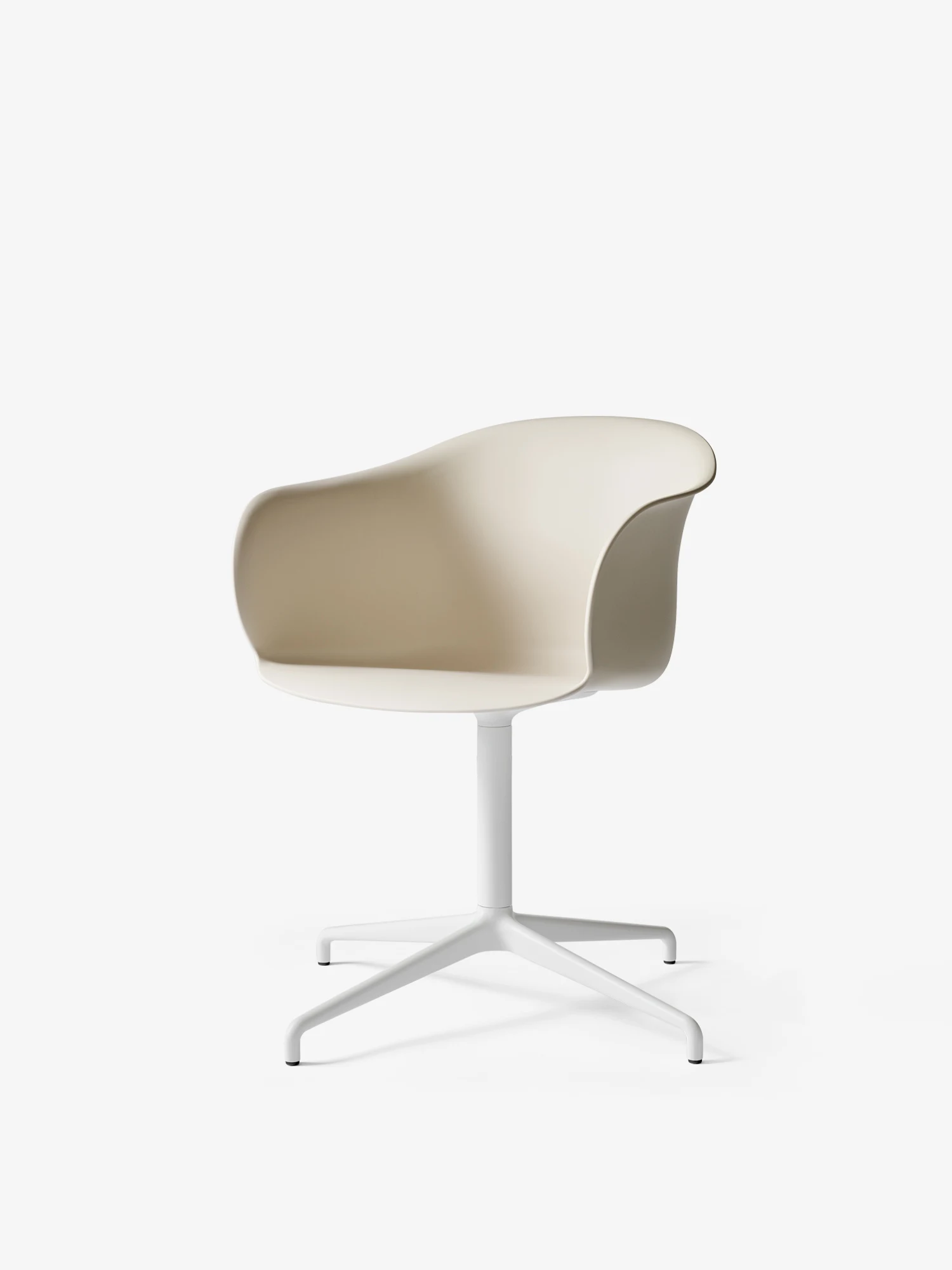 Elefy swivel chair on a star base, three-quarter view
