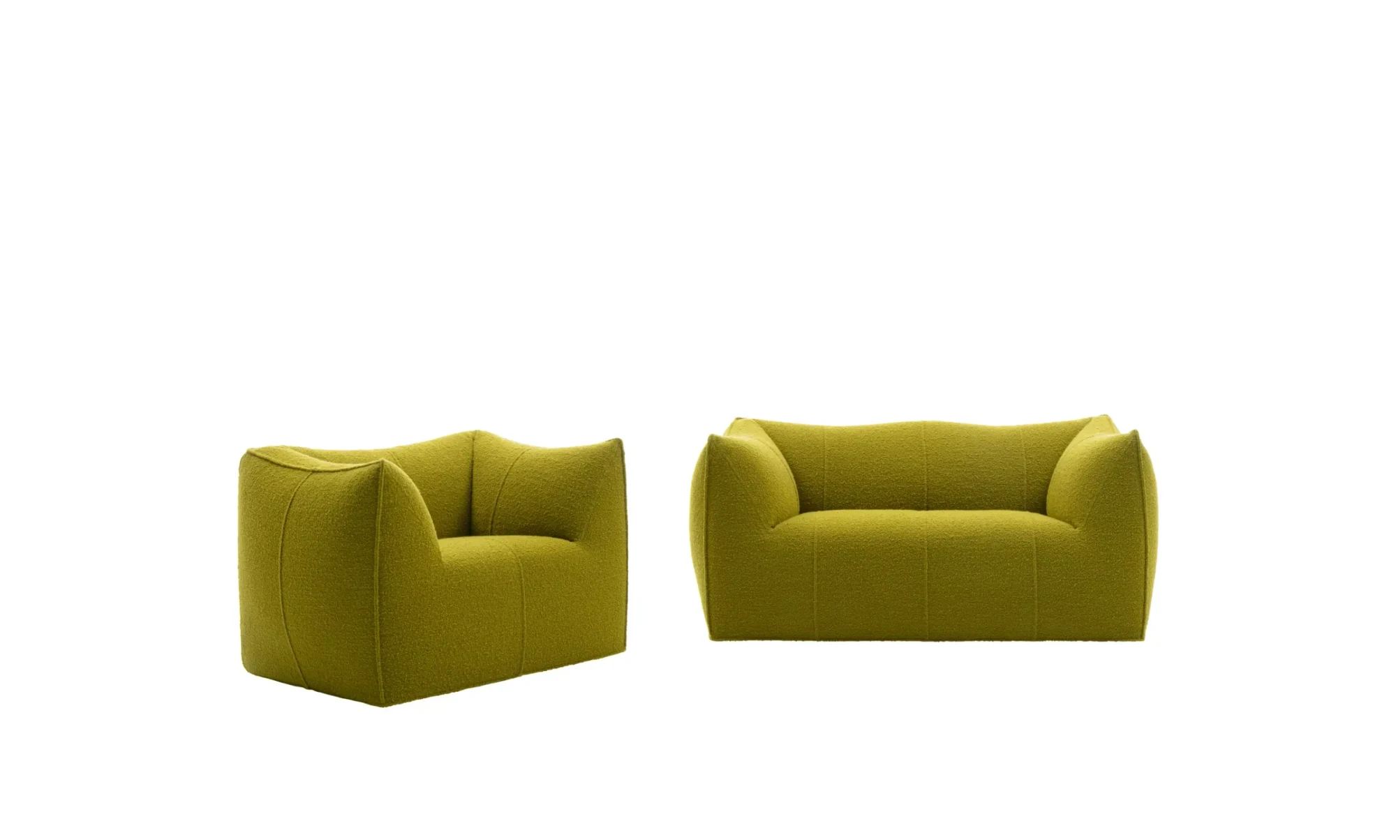 Two Le Bambole seats of different sizes, official studio cut-out