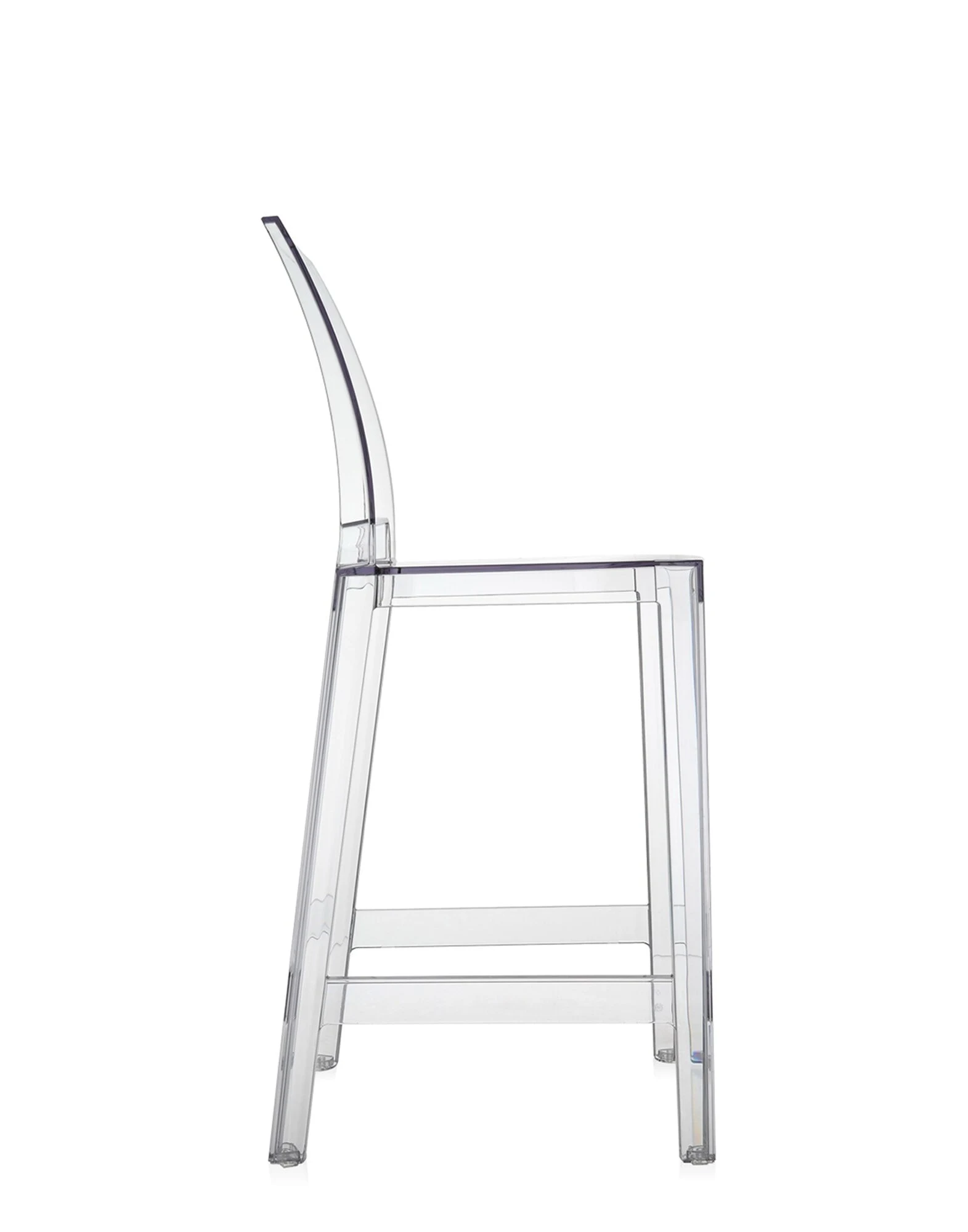 Side view of the One More Please stool on a plain background