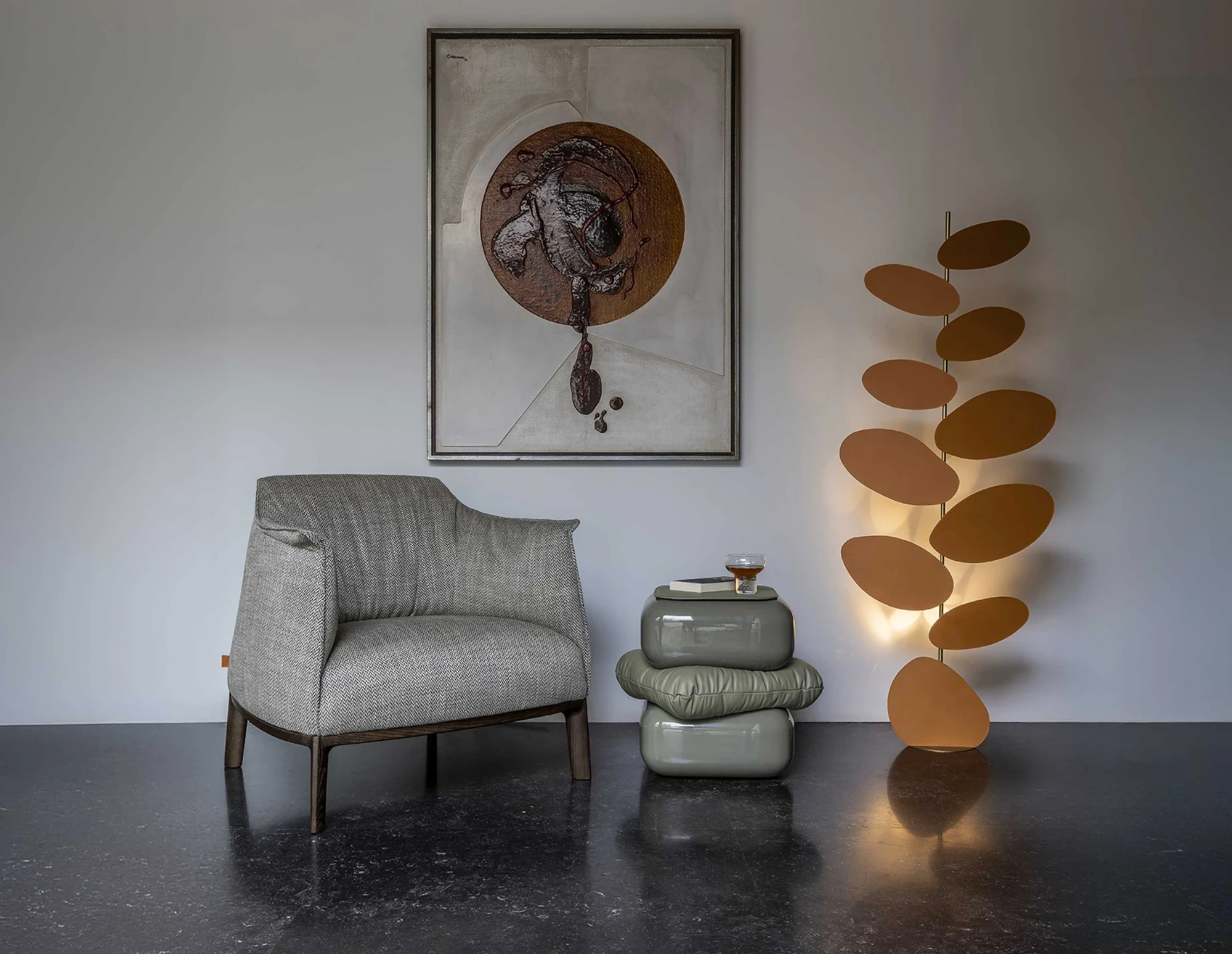 Silla Archibald en un ambiente de estancia