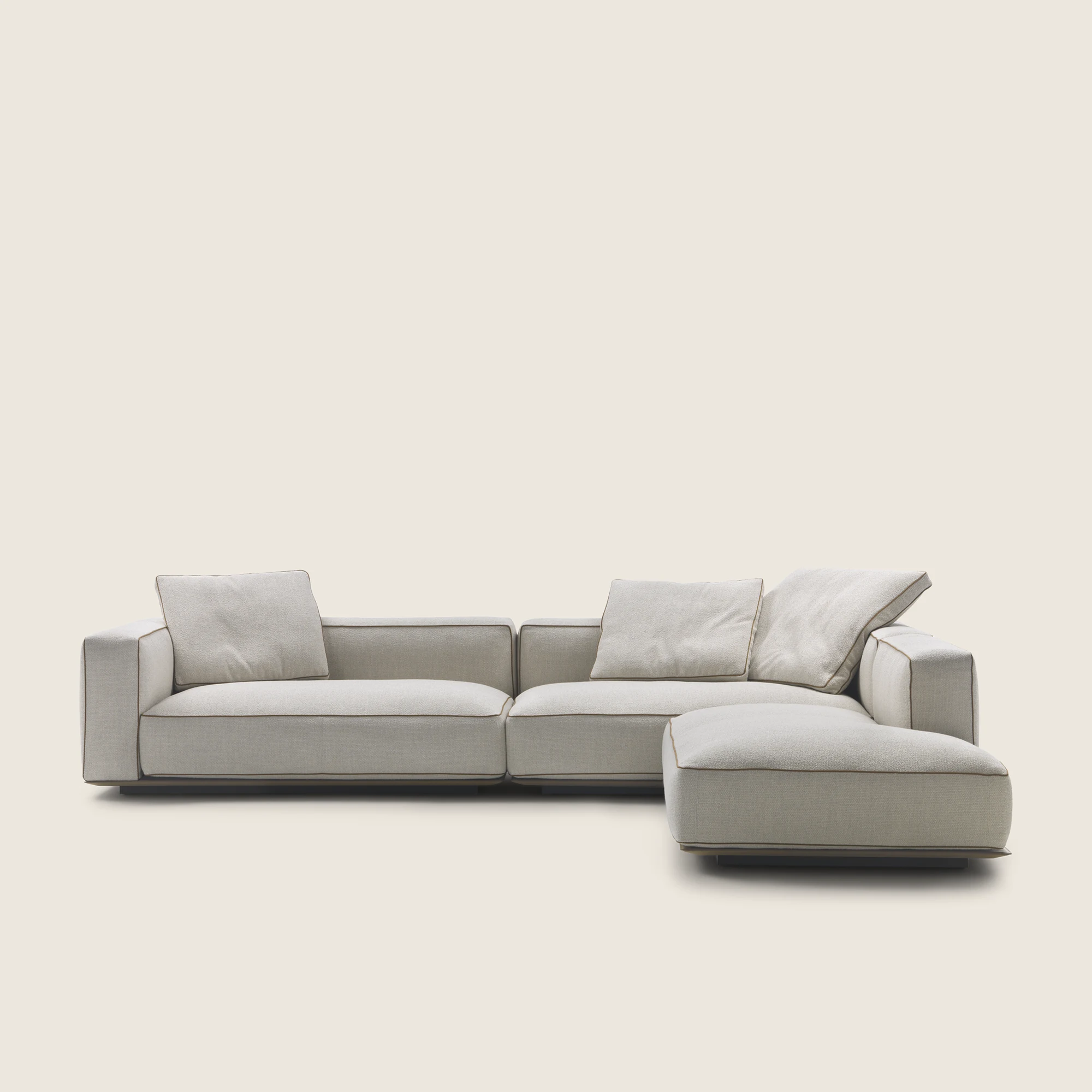 Grandemare sofa with a chaise end on a plain background