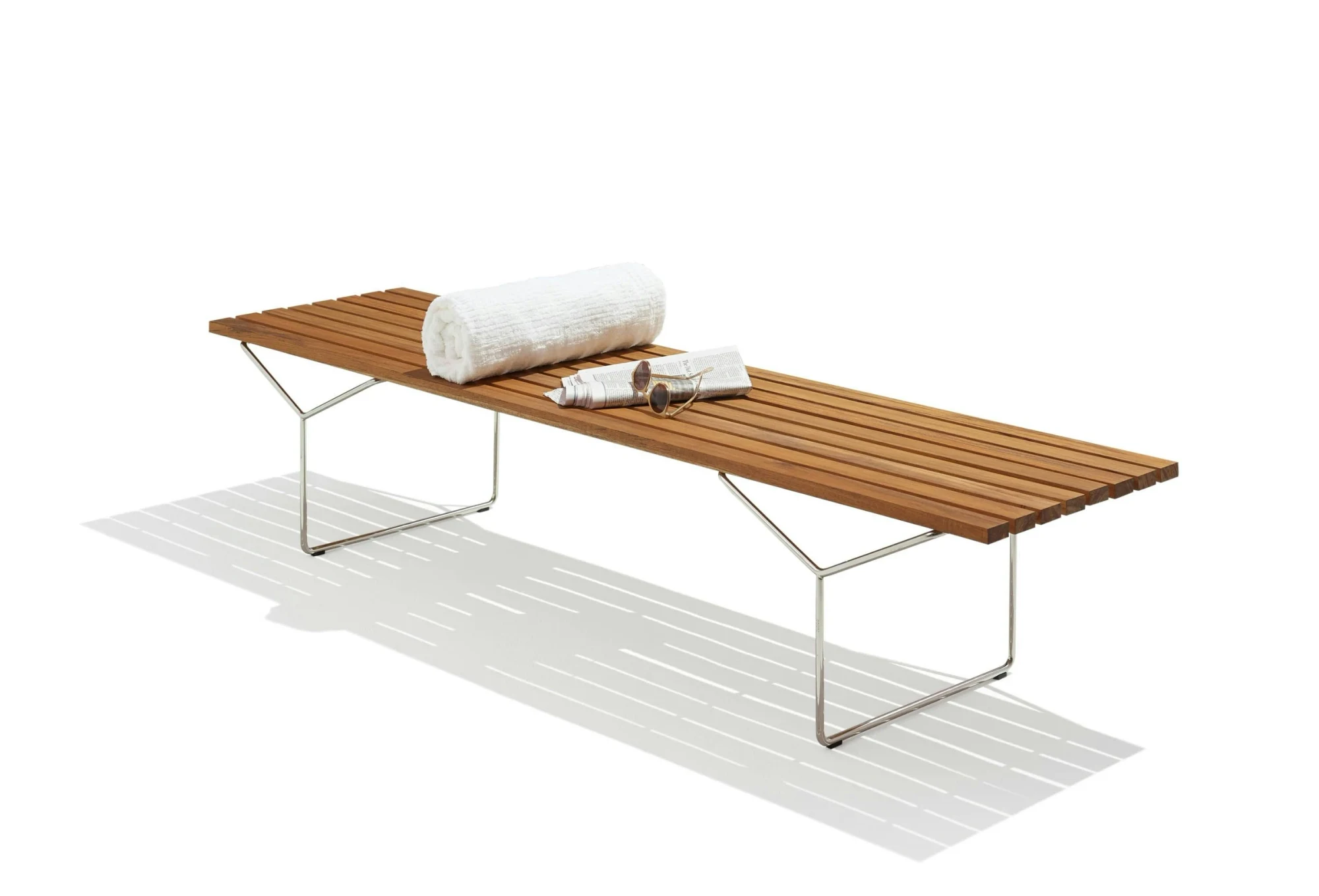 Bertoia Bench在白色背景上的四分之三视角,Knoll图片11022