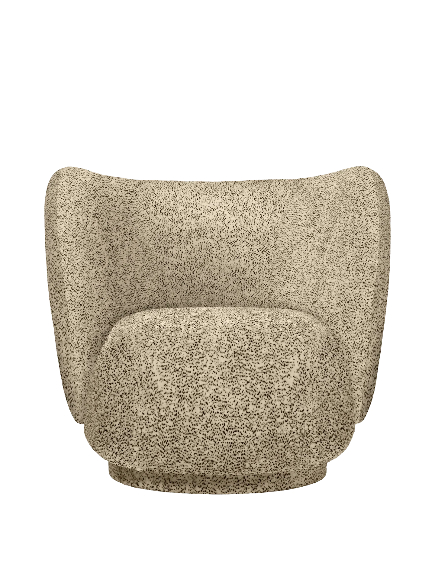 Rico Lounge Chair - Swivel - Poppy Velvet - Butter/Black