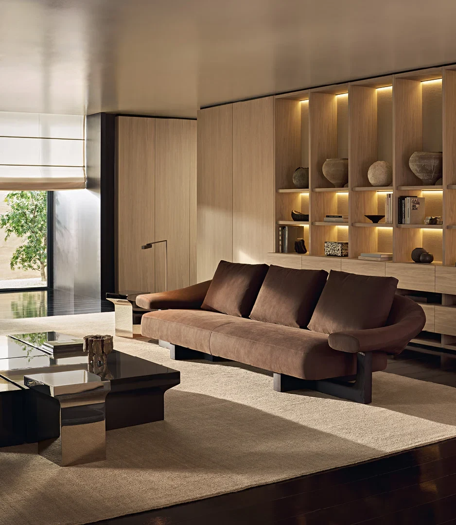 Owen sofa in a living room, official Poliform photo