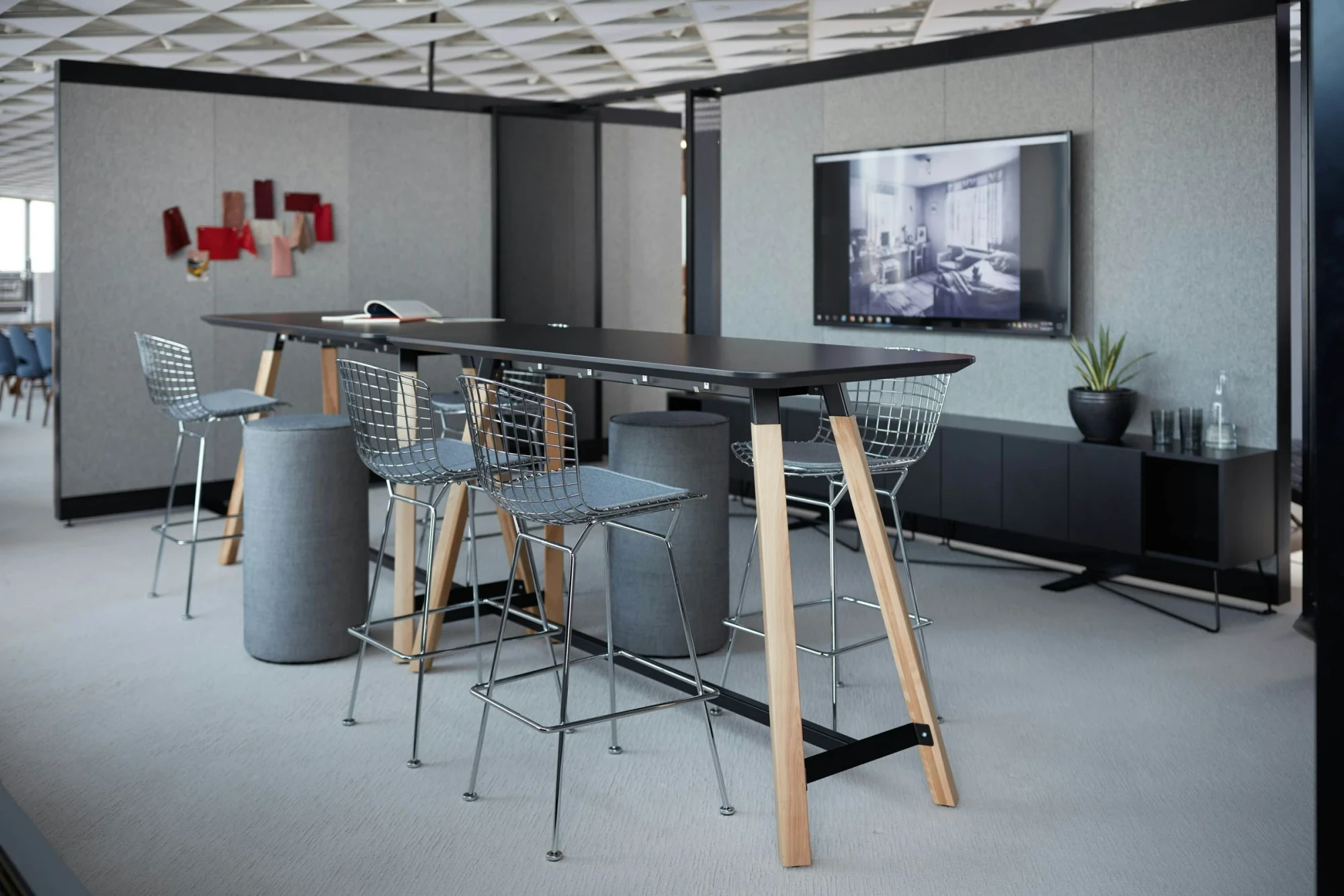Tall Table mit hoher Bestuhlung