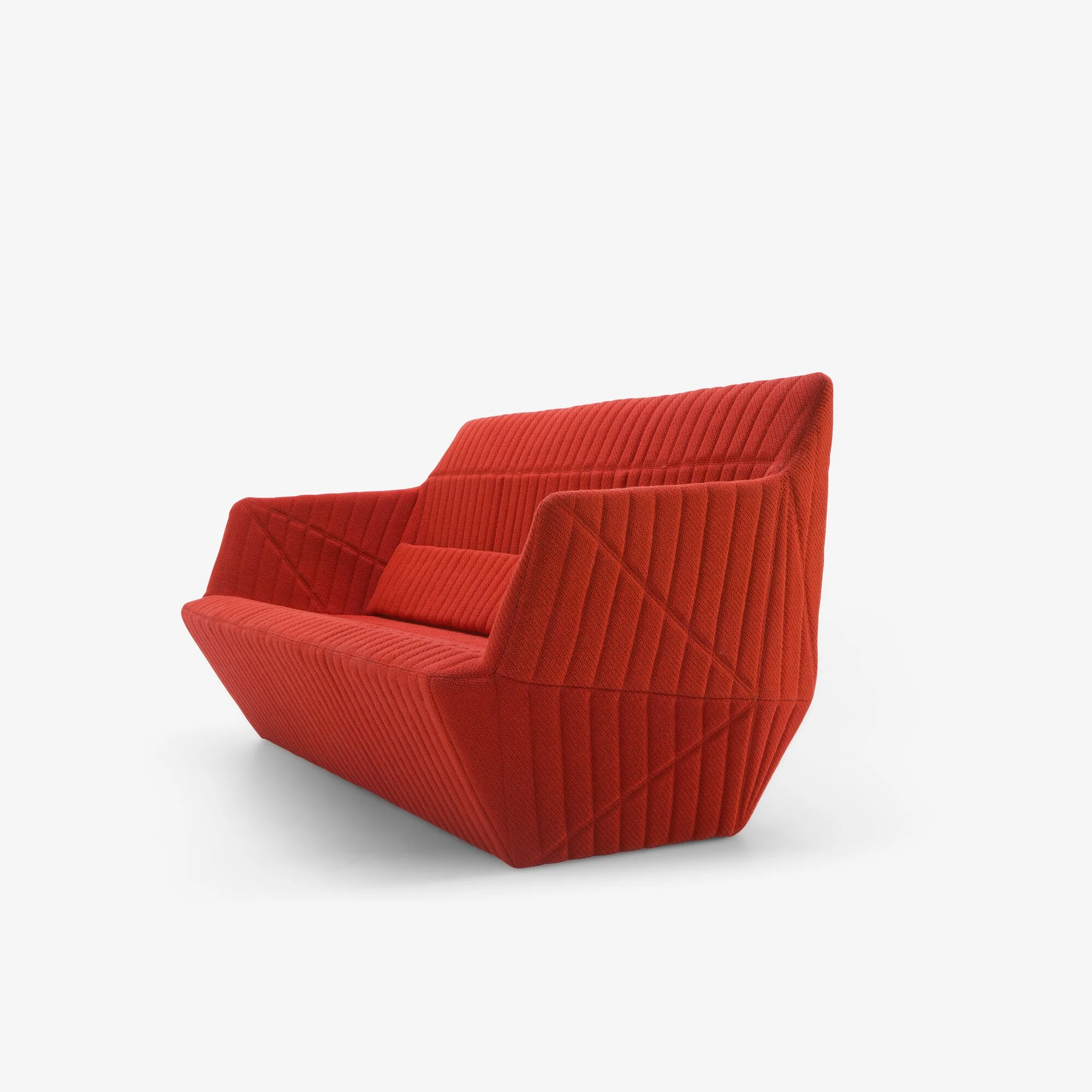 Three-quarter studio view of the Facett Large settee