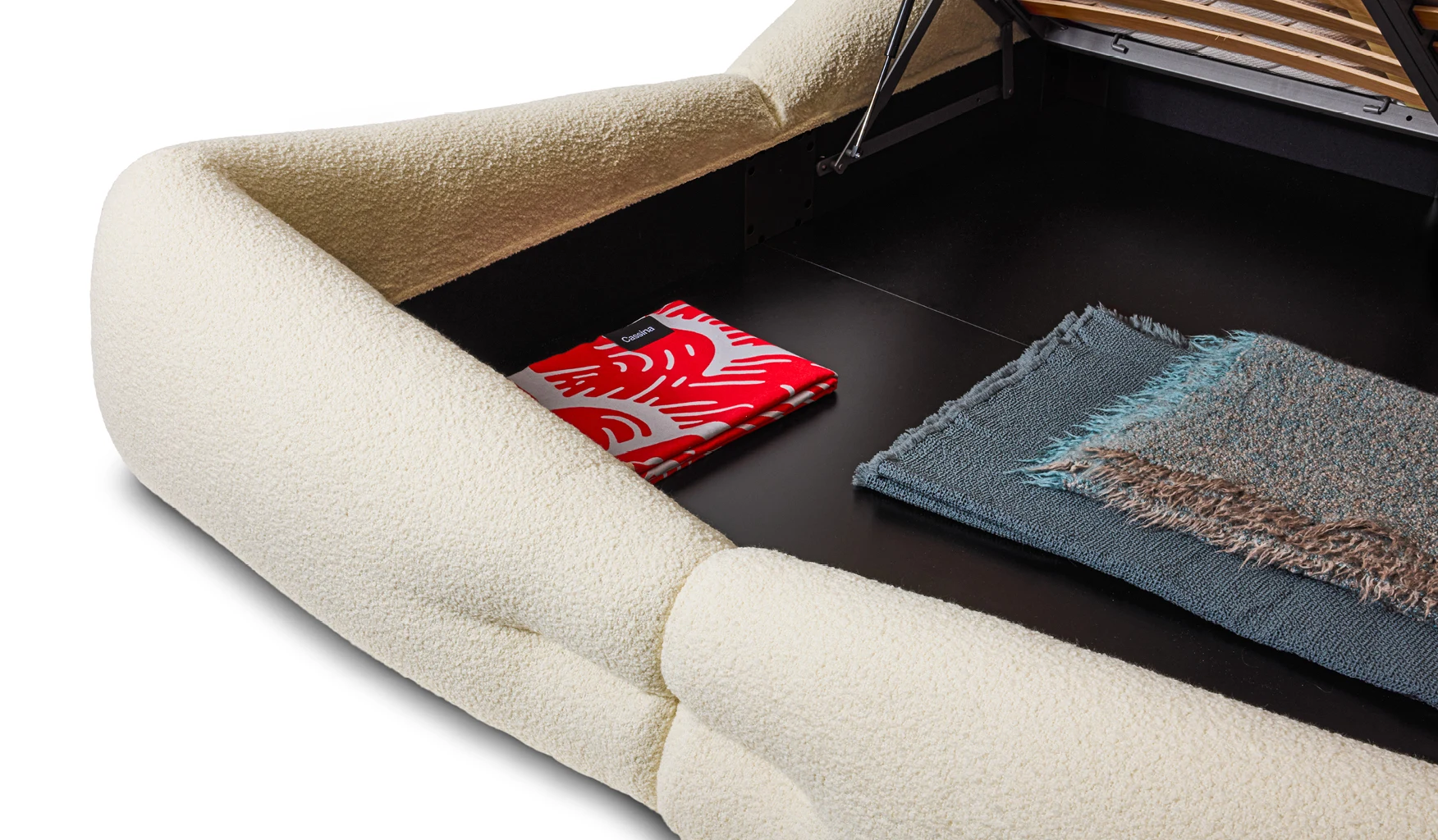 Mon-Nid Bed with its storage compartment open