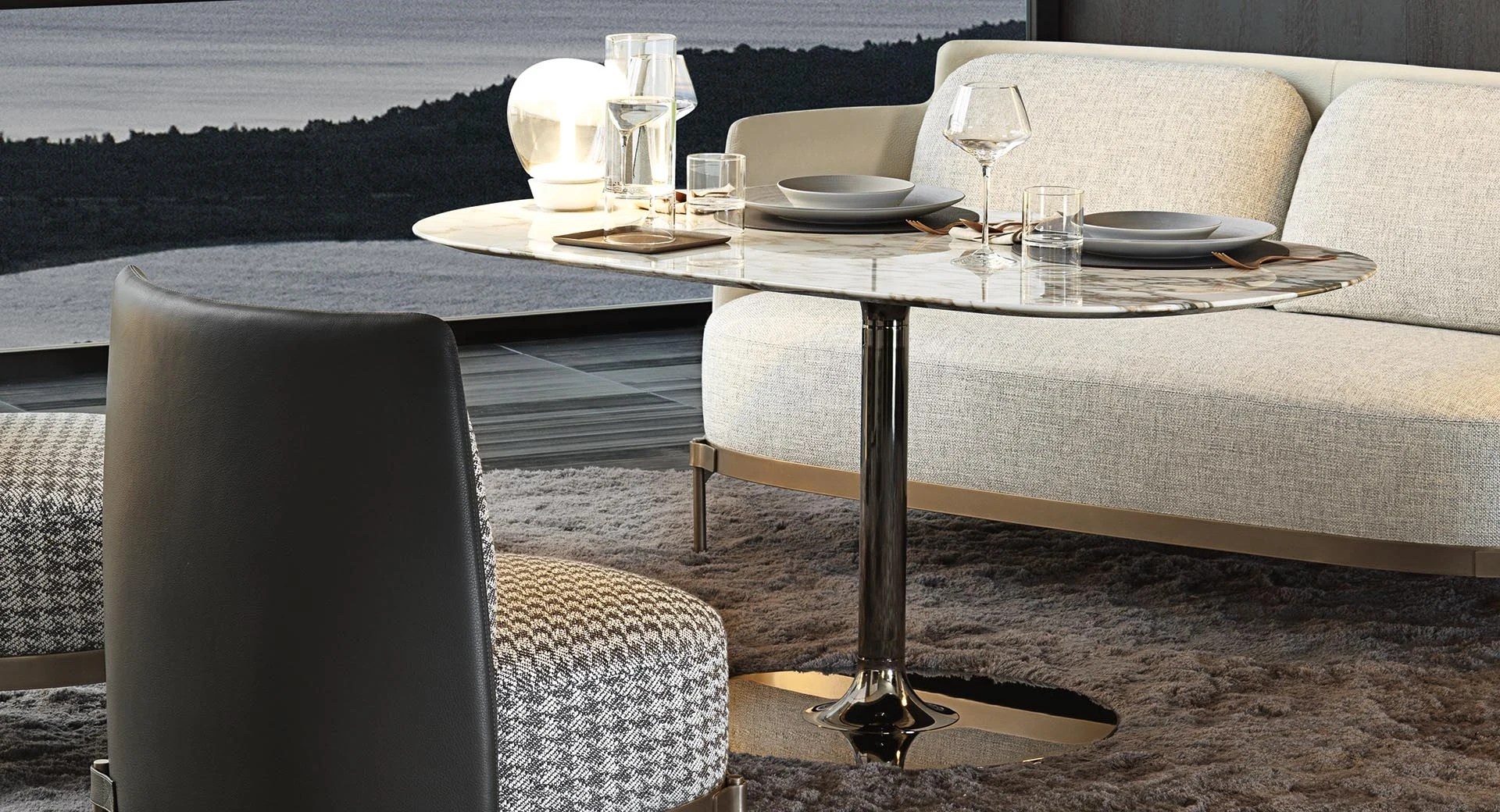Official Minotti view of Oliver Lounge