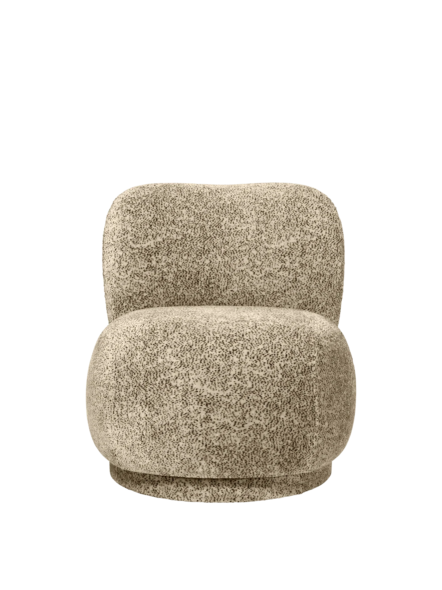 Rico Piccolo Lounge Chair - Swivel - Poppy Velvet - Butter/Black